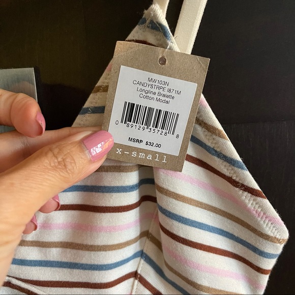 ✨NWT✨ Madewell CandyStripe Bralette - Picture 3 of 4